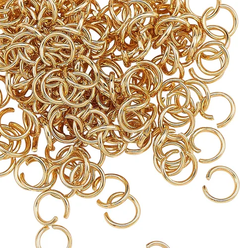 Vista 15 de DanLingJewelry 1000 anillos de salto abiertos de acero inoxidable 304 calibre 17 de 0.394 in para hacer joyas, conectores de joyería, encontrar