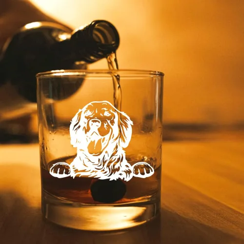 Vista 4 de AGMDESIGN Golden Retriever Whiskey Glass Gift Box, Birthday Christmas Gifts for Men Women Dog Dad Mom Pet Parents, Mother's Day Father's Day Gifts