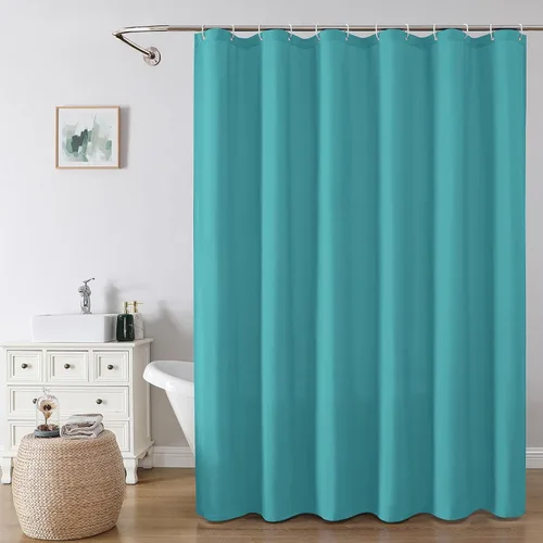 Vista 33 de OVZME Zora Cortina de Ducha de Tela para Cabina de 36 x 72 Pulgadas - Cortina de Ducha Pequeña Suave Negra para Baño para Tamaño de Cabina Estrecha