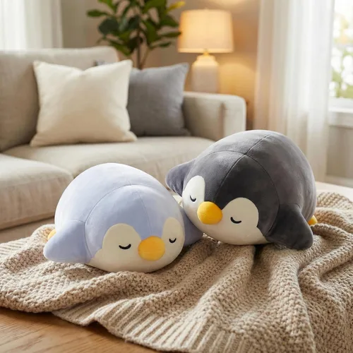 Vista 8 de DENTRUN Muñecas de pingüino de peluche a granel, lindos juguetes de peluche de pingüino para niños, niñas, adultos, regalo de cumpleaños, Navidad
