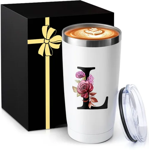 Vista 23 de Taza de café aislada de 20 onzas con tapa de acero inoxidable a prueba de derrames y fugas, pesada, grande, reutilizable, térmica, para viajes