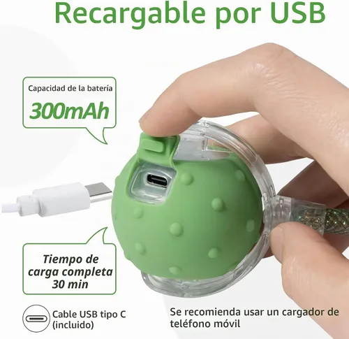 Vista 7 de Pelota interactiva para gatos, juguete móvil automático