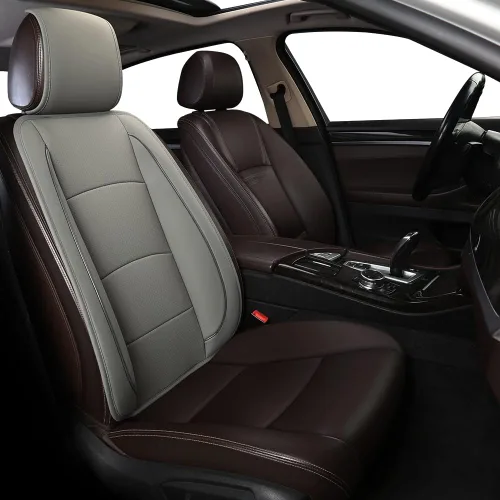 Vista 18 de Funda protectora de lujo para asiento de coche en cuero sintético - Funda para asiento delantero - Funda para base de asiento individual