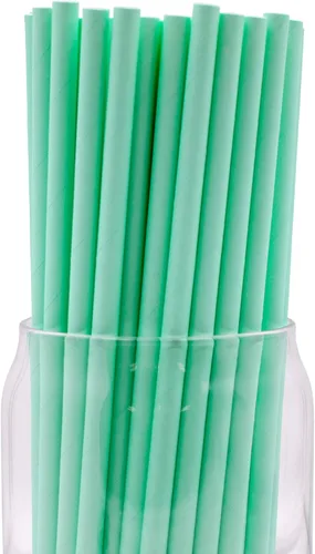 Vista 8 de Paquete de 150 pajitas de papel biodegradables de 4 capas de cheurón rosa bebé (compostables, no tóxicas, sin BPA)