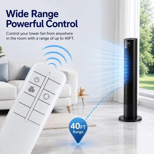 Vista 6 de ZWP Mando a Distancia de Repuesto para Ventilador de Torre Honeywell HYF260W HYF260B HYF290B Series HYF260BC HYF290BC HYF290BCM1 HYF260 HYF290
