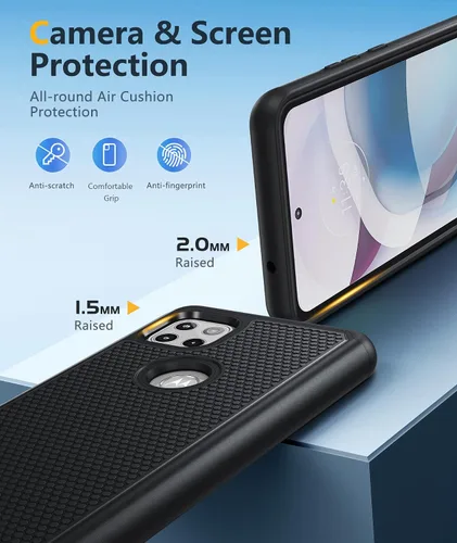 Vista 6 de BNIUT Funda para Motorola One 5G Ace (One 5G UW Ace): Funda Protectora de Doble Capa de Servicio Pesado para Teléfono Celular a Prueba de Golpes