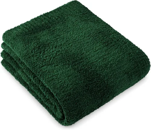 Vista 10 de PAVILIA Manta supersuave para sofá, manta mullida y acogedora de peso ligero en negro; manta de punto cálida y esponjosa para cama o sofá, 50x60