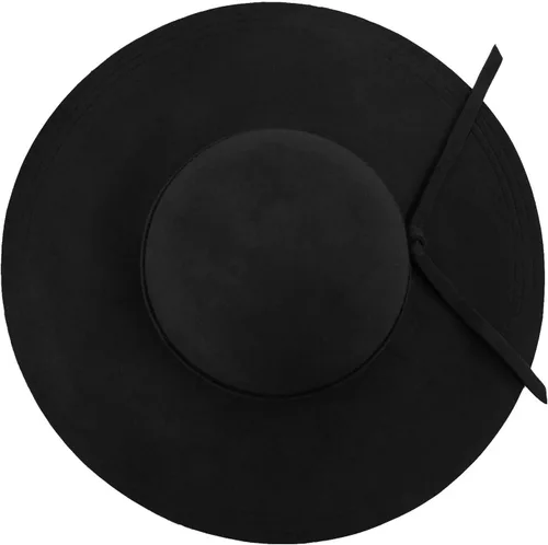 Vista 4 de Wide Brimmed lana Floppy Sombrero Negro