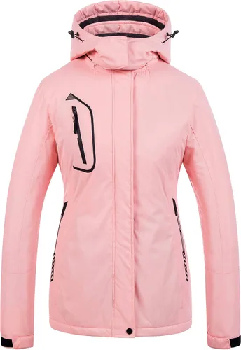 Vista 11 de CREATMO US Chaqueta de Esquí Impermeable de Montaña para Mujeres Resistente al Viento Chaqueta de Snowboard Abrigo Cálido de Invierno Impermeable