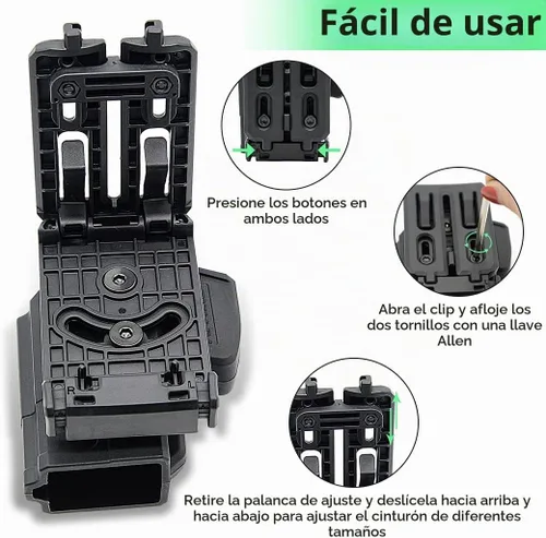 Vista 5 de Funda G3 G3C para Taurus G3, Taurus G3C, Taurus G2C, Taurus PT111 G2, PT132/PT138/PT140 (No Pro), Funda de pistola de cintura externa, Funda OWB