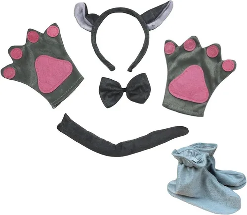 Vista 20 de Petitebella Combinado Animal Diadema Bowtie Cola Guantes Zapatos 5pc Disfraz 1-5 años Oso