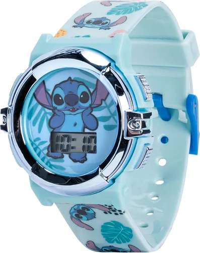 Vista 7 de Disney Stitch - Reloj LCD para niños, esfera iluminada intermitente, pantalla digital de hora, correa ajustable, divertido diseño de personajes
