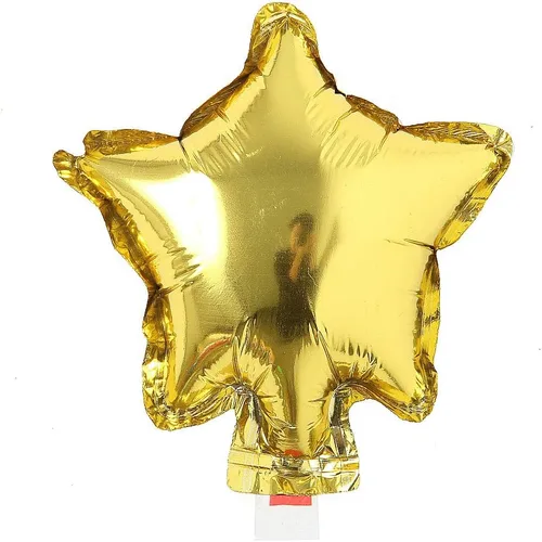 Vista 10 de 5 unids/lote Mini globos de papel de aluminio con forma de corazón de estrella de 5 pulgadas, globos inflables para boda, cumpleaños, baby shower