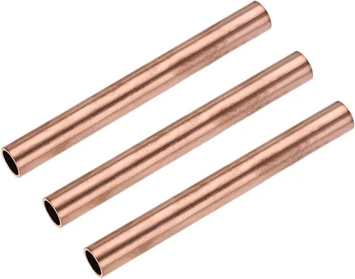 Vista 20 de uxcell Tubo redondo de cobre, 0.276 in OD 0.008 in espesor de pared 11.811 in longitud tubo recto tubo 3 piezas