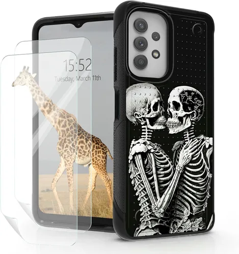 Vista 11 de Funda para Samsung Galaxy A23 Galaxy A13 4G/5G, Galaxy A04, Galaxy A04S, Galaxy A32 5G, con 2 protectores de pantalla, funda protectora híbrida