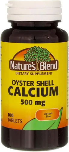 Vista 3 de Nature's Blend Calcio de concha de ostra 500 mg 100 tabletas (1683)