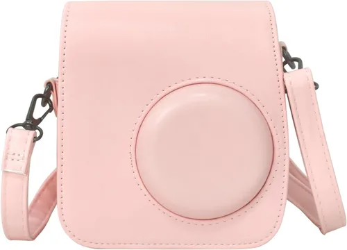 Vista 9 de Protective Case for Fujifilm Instax Mini 7+ SE Instant Camera, Premium PU Leather Mini 7 Plus 7c 7s Case Bag with Removable Adjustable Strap (Brown)