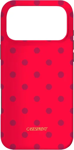 Vista 22 de Carcasa para iPhone 17 con diseño de lunares de sandía rojos