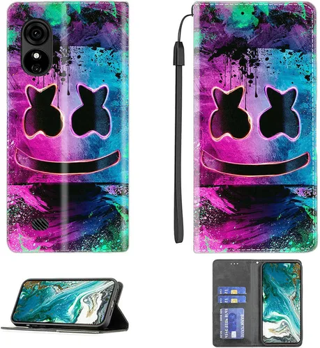 Vista 195 de Aroepurt Funda para UMIDIGI G1 Plus compatible con UMIDIGI G1 Plus Funda para teléfono Funda de piel sintética con función atril magnética CPT15