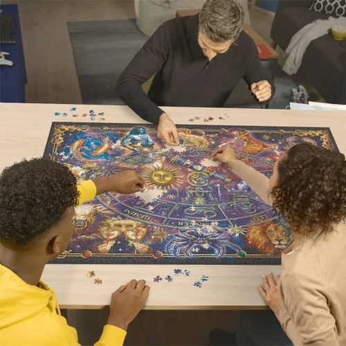 Vista 3 de Ravensburger - Zodiac - Rompecabezas de 3000 piezas - Fantástica y bellamente cautivadora representación de los doce signos del zodiaco - Enmarcable