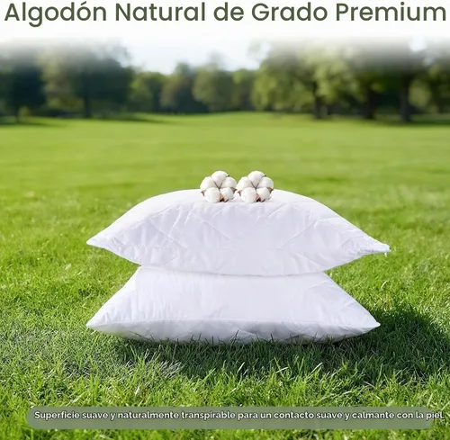 Vista 2 de CoolShields Protectores de Almohada Premium 100% Algodón Impermeables con Cremallera, Transpirables y Silenciosos, Superficie Hipoalergénica Suave