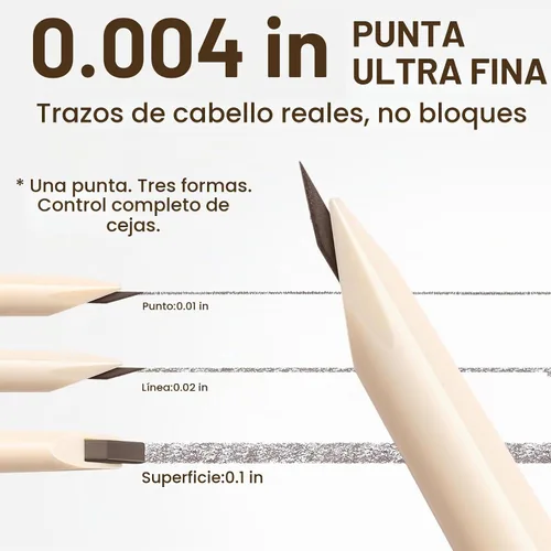 Vista 2 de FOCALLURE Microblading - Lápiz de cejas – Punta ultrafina de 0.004 in para trazos naturales similares al cabello, impermeable y a prueba de manchas