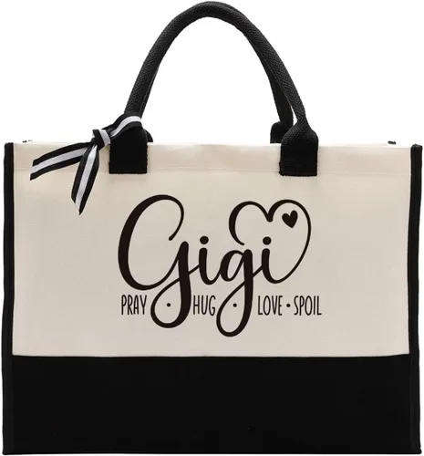 Vista 9 de Gkwa Canvas Tote Bag for Gifting, Women Cotton Canvas Bag, Reusable Shopping Bag