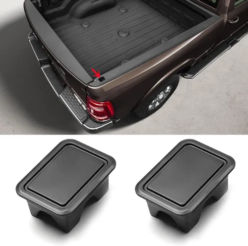 Vista 7 de Fundas de bolsillo para riel de cama para Dodge RAM 1500 2019 2020 2021 2022 2023 2024 2025 2026, accesorios para camiones, tapas de orificios