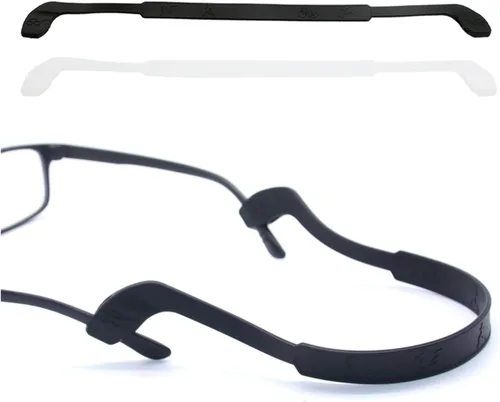 Vista 10 de SAIGO Correa antideslizante de silicona para gafas, retenedores de gafas deportivos, elástico, suave, para hombres y mujeres, 2 unidades, negro, 9.8