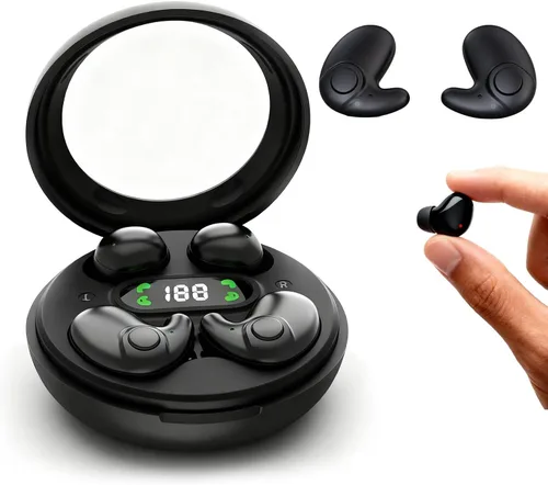Vista 8 de Auriculares pequeños invisibles de sueño plano, auriculares inalámbricos Bluetooth para dormir, micro pequeños y discretos para dormir de lado