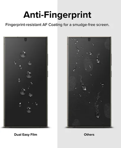 Vista 8 de Ringke Película doble fácil [protección de 4 capas] compatible con Samsung Galaxy S24 Ultra Protector de pantalla 5G, revestimiento de reparación