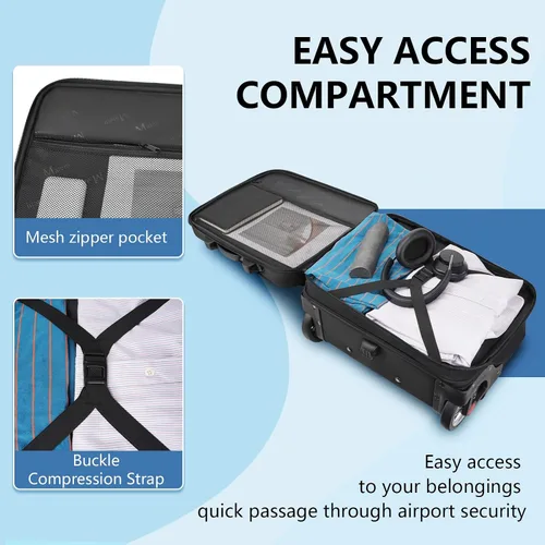 Vista 3 de MATEIN - Maletín rodante para hombres, bolsa grande con ruedas para laptop de 17.3 pulgadas, para viajes, oficina, trabajo, resistente al agua