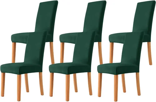 Vista 73 de Velvet Chair Covers Beige Gray, Stretch Dining Room Chair Covers 2 Pack, Super Fit Dining Chairs Slipcovers Spandex Washable Kitchen Parson Chair