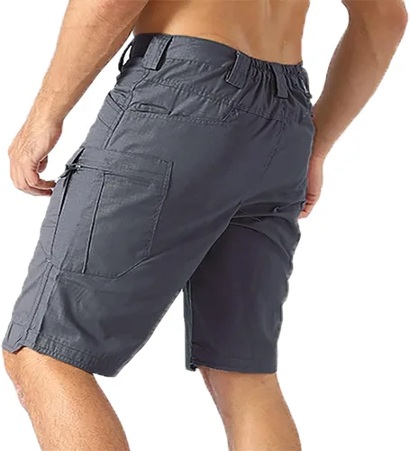 Vista 2 de Tactical Cargo Short Men Workout Urban Casual Shorts Outdoor Hiking Fishing Muti-Pocket Short (No Belt)