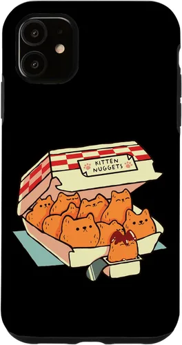 Vista 8 de iPhone 16 Kitten Nuggets Cute Fast Food Cat Shape Foodie Case