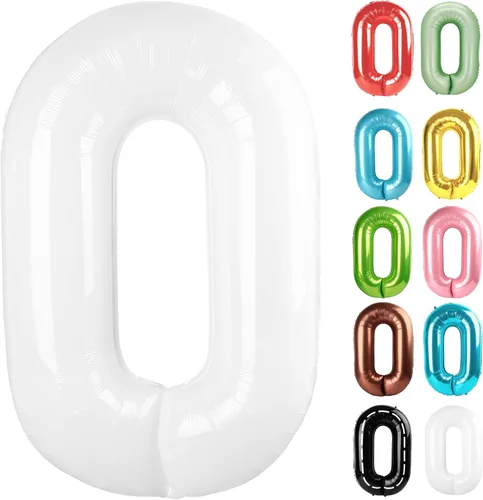 Vista 183 de Globo negro del número 0 de 40 pulgadas – globo número 0, decoraciones