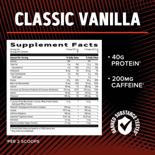Vista 5 de GNC AMP Wheybolic Ripped - Vainilla clásica (9 porciones)