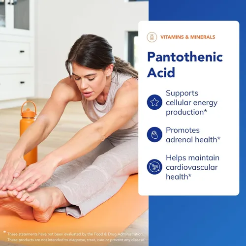 Vista 3 de Pure Encapsulations Ácido pantoténico Suplemento hipoalergénico que apoya la producción de energía celular, la salud suprarrenal y cardiovascular