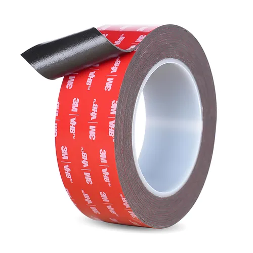 Vista 9 de Cinta de doble cara resistente, cinta de espuma de montaje impermeable, 16.5 pies de largo, 0.4 pulgadas de ancho, cinta adhesiva resistente a altas