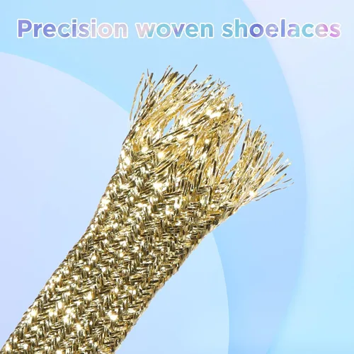 Vista 8 de MOTZU 2 pares de cordones planos con purpurina de 45 pulgadas para zapatillas de lona atléticas, cordones brillantes para zapatos de niños