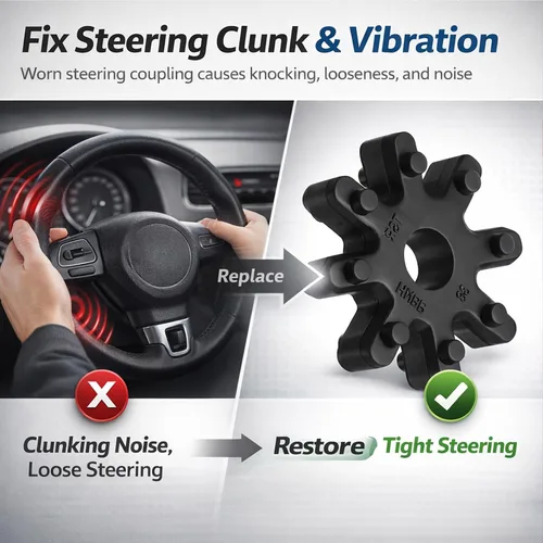 Vista 4 de Poweka Acoplador de dirección flexible de repuesto 56315-2K000FFF para compatible con Hyundai Kia Sonata Elantra Santa Fe Azera Veloster Soul Optima