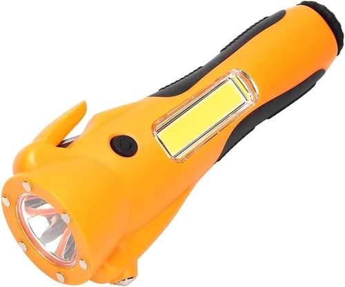Vista 5 de Compresor de aire portátil de 12 V, bomba eléctrica de inflado de neumáticos con juego de antorcha, inflado rápido con función de memoria, flash