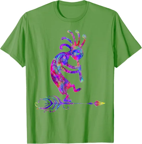Vista 20 de Native American Kokopelli With Feather 2 - Camiseta Fan Fun, Negro, S