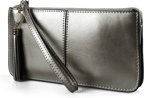 Vista 12 de befen Clutch de Muñeca de Cuero Genuino para Mujeres Ultra-Delgado Portador de Tarjetas de Crédito para Damas Cartera Monedero con Protección RFID