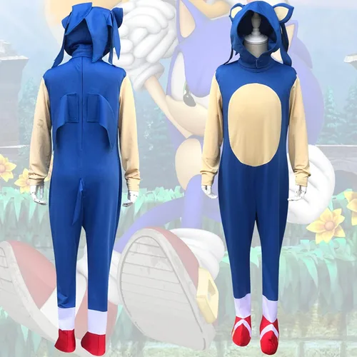Vista 3 de JQMAO Hedgehog Costume Kids Halloween Costumes for Boys Cosplay Cartoon Bodysuit Pretend Play Onesies For Boys