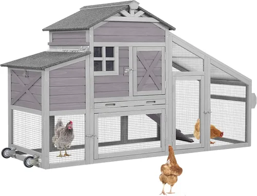 Vista 10 de GUTINNEEN Puerta automática de gallinero con energía solar, abridor de puerta de pollo automático para Chicken House Duck Run (negro)