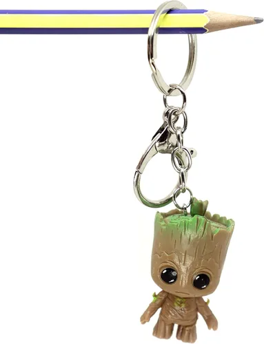 Vista 5 de Bonito llavero con encantadores personajes de animales, juego de colección de figuras pequeñas, decoración de maceta, decoración de pastel