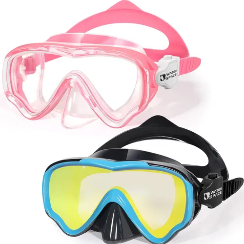 Vista 10 de Water Space Gafas de natación para niños con cubierta de nariz para niños y jóvenes de 3 a 15 años, lentes antiroturas con protección UV, sin fugas