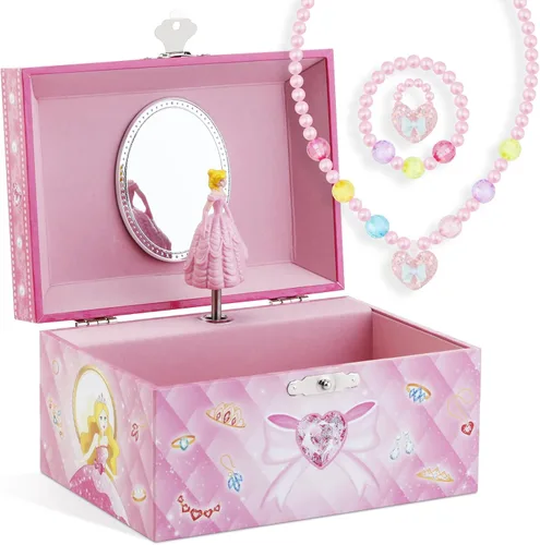 Vista 2 de RR ROUND RICH DESIGN Joyeros musicales para niñas grandes y pequeñas