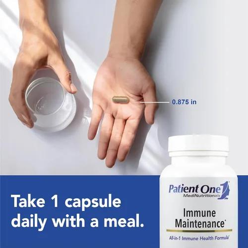 Vista 3 de Patient One Mantenimiento inmunológico Suplemento para apoyar la salud inmunológica fundamental* con astrágalo, vitamina D3, vitamina C y más